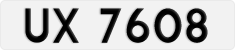 License plate of Hong Kong, AB 1234