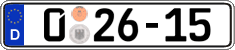 German license plate, Diplomatic