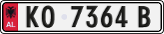 License plate of Albania, Cars (1993)