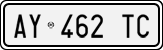 License plate of Italy, Cars (1994 year series)