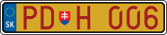 License plate of Slovakia, Oldtimers