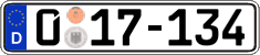 German license plate, Diplomatic