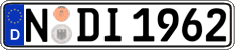 German license plate, Regular plates