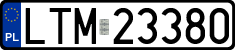 License plates of Poland, Regular car plates