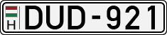 license plates of Hungary, Cars (1990)
