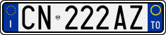 License plate of Italy, Cars (1994 year series)