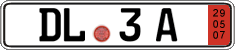 German license plate, Export transit plates