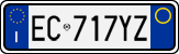 License plate of Italy, Cars (1994 year series)