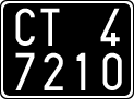 License plate of Italy, Cars (1927 year series)