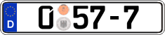 German license plate, Diplomatic