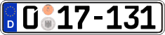 German license plate, Diplomatic