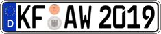 German license plate, Regular plates