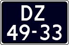 License plate of the Netherlands, Imported oldtimers (cars)
