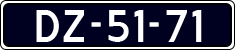 License plate of the Netherlands, Imported oldtimers (cars)