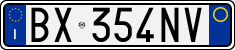 License plate of Italy, Cars (1994 year series)