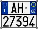 License plate of Italy, Motorcycles (1994 year series)