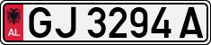 License plate of Albania, Cars (1993)