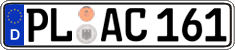 German license plate, Regular plates