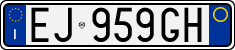 License plate of Italy, Cars (1994 year series)