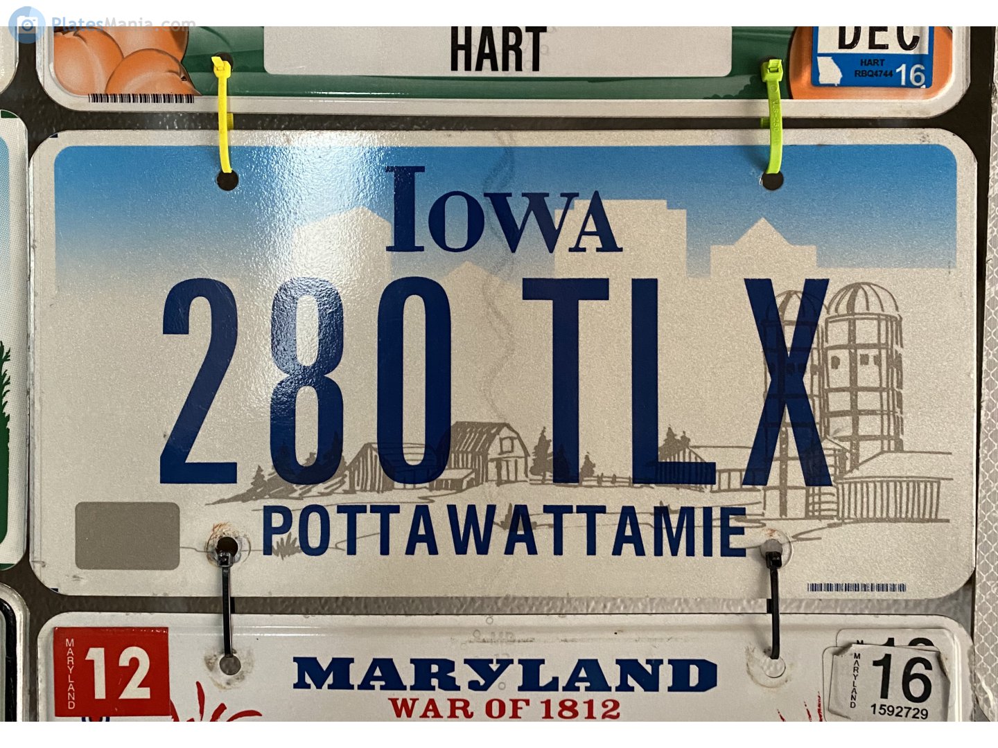280 TLX, License plate without vehicle 