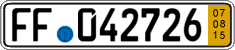 German license plate, Short-term transit plates
