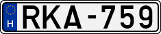 license plates of Hungary, Cars (1990)
