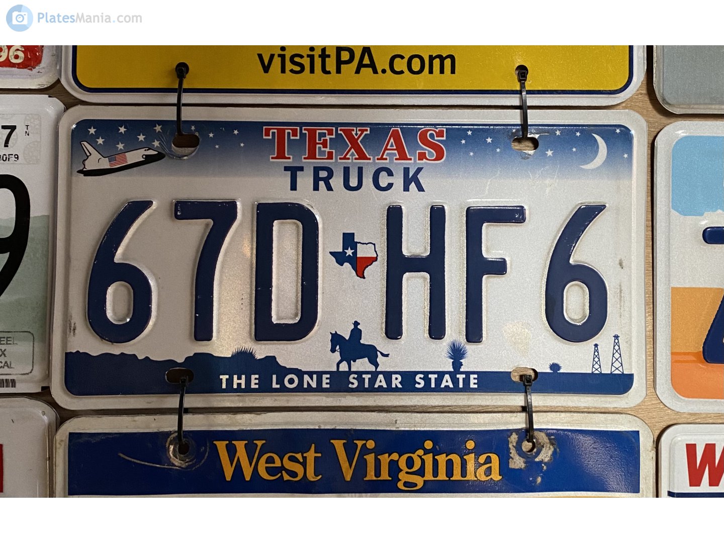 67D-HF6, License plate without vehicle 