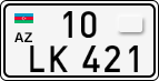License plate of Azerbaijan, Cars