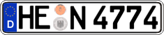 German license plate, Regular plates