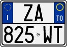 License plate of Italy, Cars (1994 year series)