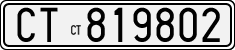 License plate of Italy, Cars (1927 year series)