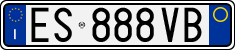 License plate of Italy, Cars (1994 year series)
