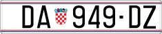 License plate of Croatia, Regular plates