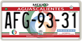 Aguascalientes, Cars (AAA-00-00)
