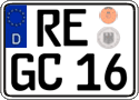 German license plate, Regular plates