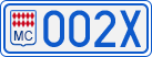 License plate of Monaco, Cars