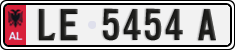 License plate of Albania, Cars (1993)