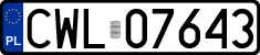 License plates of Poland, Regular car plates