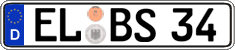 German license plate, Regular plates