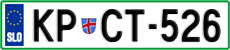 License plate of Slovenia, Cars