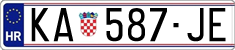 License plate of Croatia, Regular plates