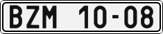 License plate of the Czech Republic, Cars (1960)