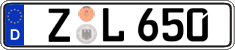 German license plate, Regular plates