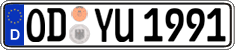 German license plate, Regular plates