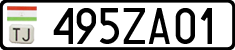 License plate of Tajikistan, Organizations (2009)