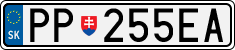License plate of Slovakia, Cars