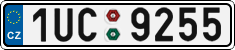 License plate of the Czech Republic, Cars (2001)