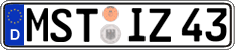 German license plate, Regular plates