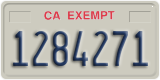 California, Exempt (1234567)
