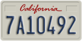 California, Commercial vehicles (1A23456)